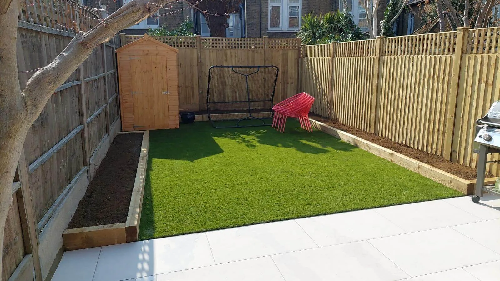 Garden Project with Paving and Artificial Grass